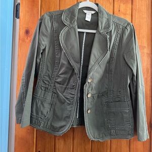 Sundance Olive Blazer with Button Detail